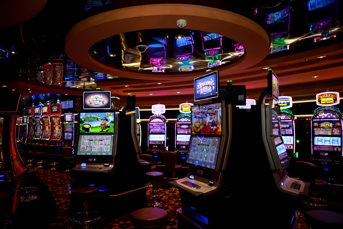 Blackjack table with cards and chips